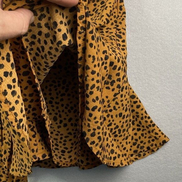 Love For Humanity Cheetah Womens Skort M Animal Print Mini Skorts Ruffle NWT - Picture 6 of 12